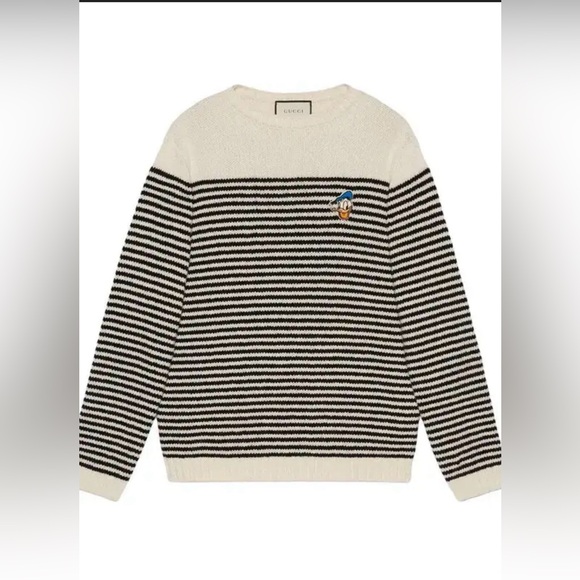GUCCI x Disney Donald Duck Striped Jumper sweater wool sz med